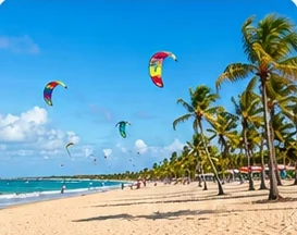 Praia de Cumbuco, no Ceará.