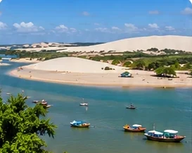 Praia de Mundaú, no Ceará.